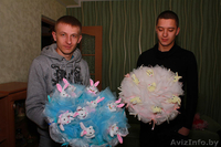 Букеты из мягких игрушек к выписке из Роддома и любому празднику в Волковыске. - Изображение #1, Объявление #1170845